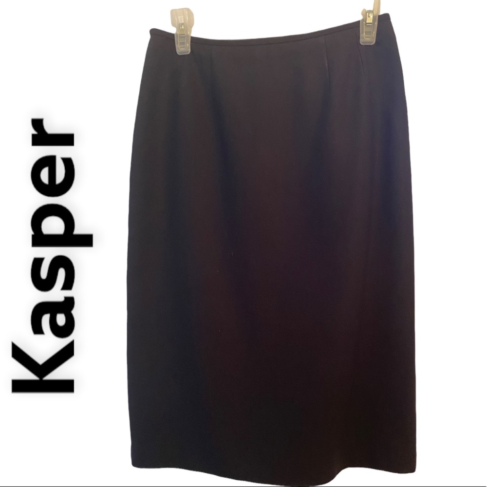 Kasper Classic Black Pencil Skirt Size 4p